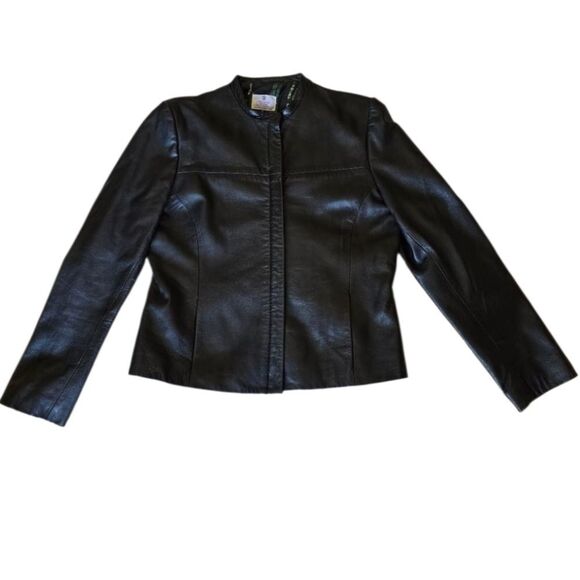 ORIGINAL MOVIE MATRIX CREW LEATHER JACKET LADIES SIZE XL Vintage - Picture 1 of 12